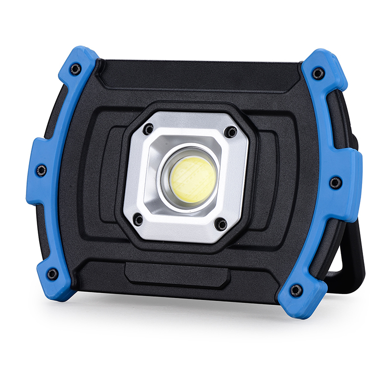 Factory Emergency LED Floodlight 10W20W COB Rechargeable Work Light IP54 120 Beam Angle Hotel DC Use 2-Year Warranty 100-240V